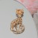 Brooch "Cat" graceful, color in gold