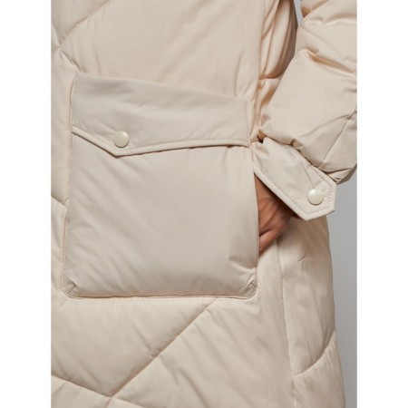 Coat insulated winter female, size 50, beige color-12