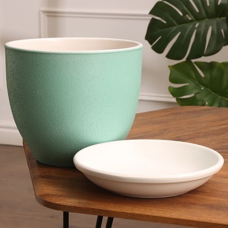 Flower "Ferrara" green relief 6 l-1
