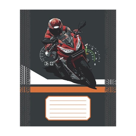 Notebook 24 sheets in the Racing line, cover coated cardboard, VD-LK, Block No. 2 (gray sheets), mix-3