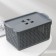 Storage basket with a lid "Loft", 5.3 l, 29.5 × 18.5 × 14.5 cm, color gray color