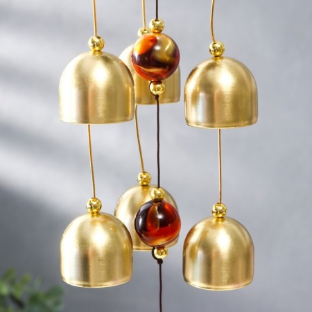 Music of wind metal "Fish" 7 bells mix 37x6.5x6 cm-2