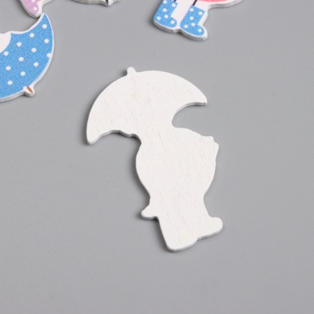 Decor for creativity tree "Bird with an umbrella" set of 10 pcs 3.7x2.5 cm-2