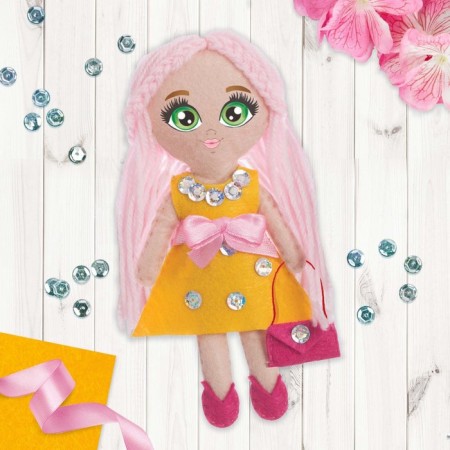 Set for creating a felt doll "Fashionista"-4