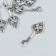 Decor for creativity Metal "Key with a Trilist" set 6 pcs silver 1.5x4.2 cm