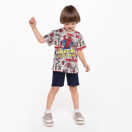 Children's T-shirt Marvel, beige color, height 92-98 cm (2-3 years)-4