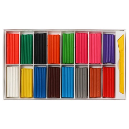 Globus plasticine "Children's", 16 colors, 240 g, soft-1