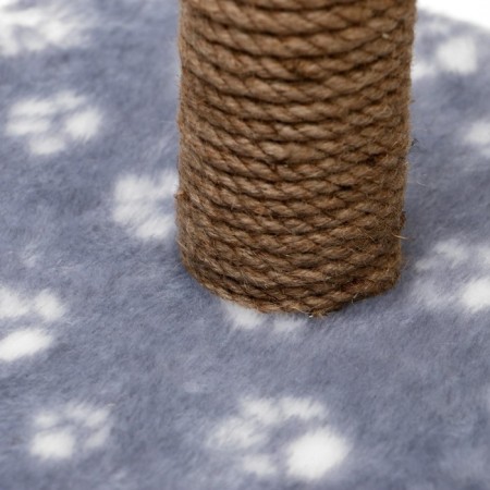 Clawing "Joy" on a stand, 30 x 30 x 40 cm, jute, gray with paws-3