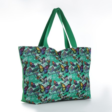 Bag beach on lightning, green color
