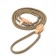 Ling-leather 150 cm x 6 mm, polyester and genuine leather, beige