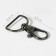 Metal carbine, 39 × 24 mm / 20 × 1.5 mm, 6 pcs, black nickel color
