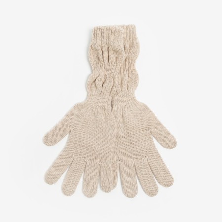 Female gloves, beige color, size 18