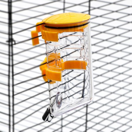 External drinker for a cage, 500 ml, yellow-4