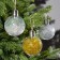 Set of Christmas tree balls "Tinsel color Warm Warm" 3 pcs., Battery, 5 LED, glow white glow
