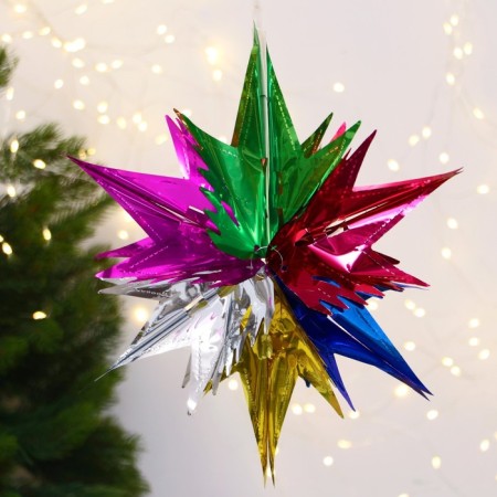 Foil ball "Bright star" 32x32 cm