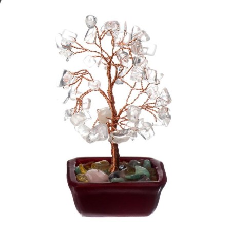 Bonsai souvenir 60 stones "Cash tree with crystals" 13x7x5 cm-4