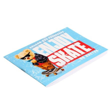 Album for drawing A5, 40 sheets on the paper clip "on style", covered cardboard cover, inner block offset 100 g/m²-1