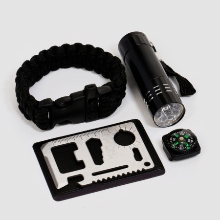 4B1 survival set (lantern, survival card, paracord, compass)