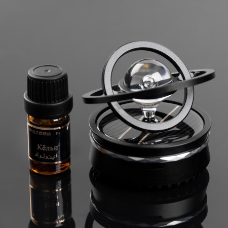 The accessory on the panel, gravitational rings, rotates from the sun, galaxy, black