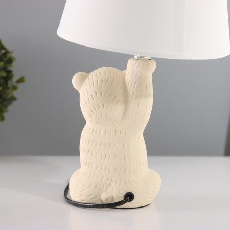 Table lamp "Misha" 1x40W E14 beige 19.5x19.5x36cm-5