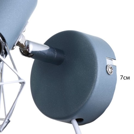 Bra with a switch on the wire "Viola" E14 40W blue 13x10x18cm-7