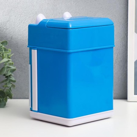 Piggy bank Plastic for coins and bills "safe - whale" code castle, sound 3aa 20.5x13x12 cm-2