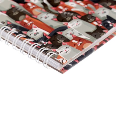Notebook Gift Book on a lock, A6, 45 sheets, in a ruler, "Cats"-2