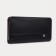 Male purse with zipper, department for bills, for maps, for coins, black color