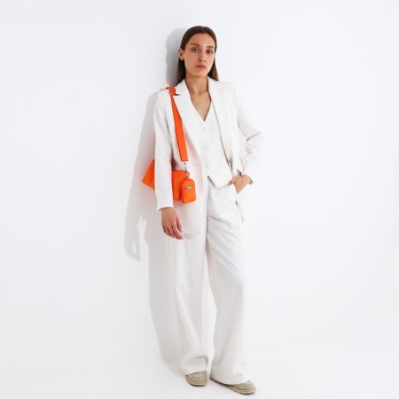 Cross-Bodi Bag on a zipper, Orange color-10