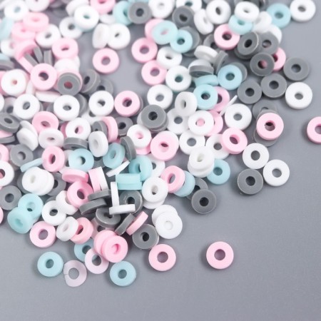 Beads for the creativity of PVC "Rings marshmallows" set ≈ 330 pcs 0.1x0.4x0.4 cm-1