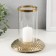 Ceramics candlestick, glass for 1 candle "True" d = 8 cm gold 14.5x14.5x17.5 cm