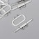 Decor metal for the creativity of the locks "Oval" silver 2992M025 2.1x1.4 cm