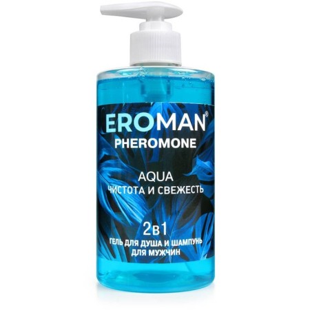 Shower gel and shampoo Eroman aqua, with pheromones, 430 ml