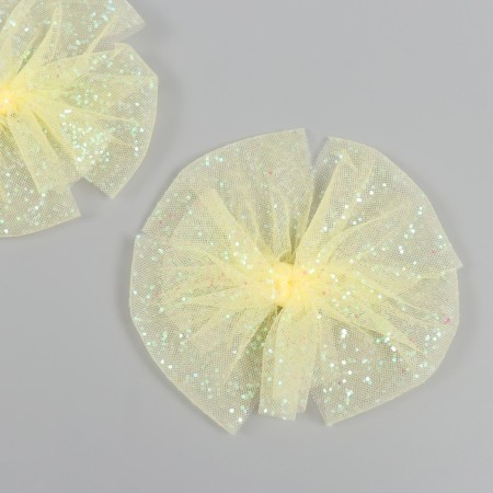 Decor for creativity "Bant from Fatin" yellow, 9 cm (set 2 pcs)-1