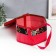 Bamboo Bamboo Casket "Flowers on the Black" Red, with handles, lightning 16x24x28 cm