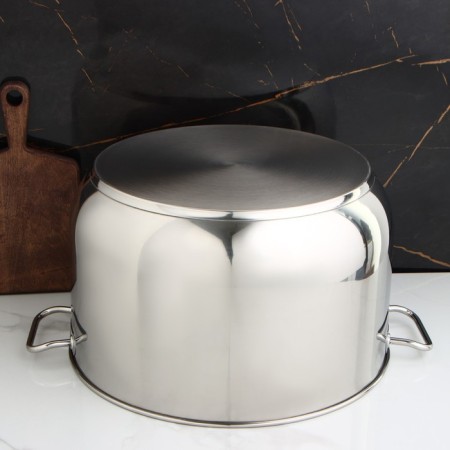 Cloudy pan "Profi", 40 l, d = 45 cm, capsule bottom, metal cover-3