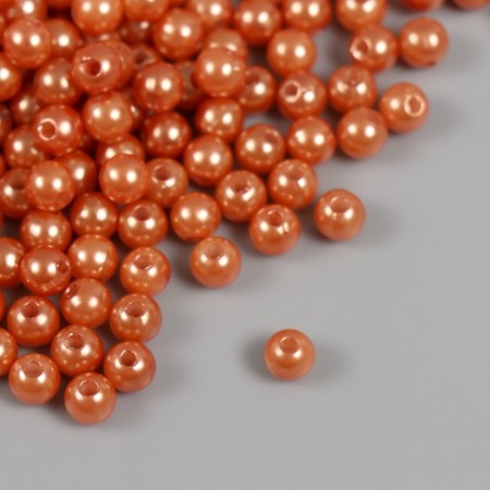 A set of beads "Pearls" D 6 mm, 250 gr, dark beige-1