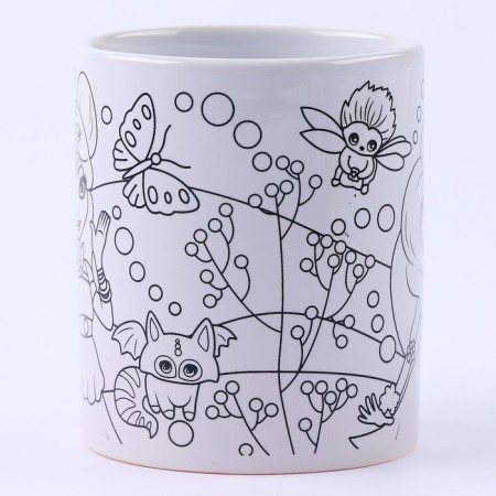 Mug for painting, 6 centers. "Flower Fairy"-2