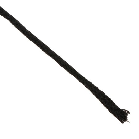 Knitting cord "Puff" 100% cotton width 5mm 100m (black)-1