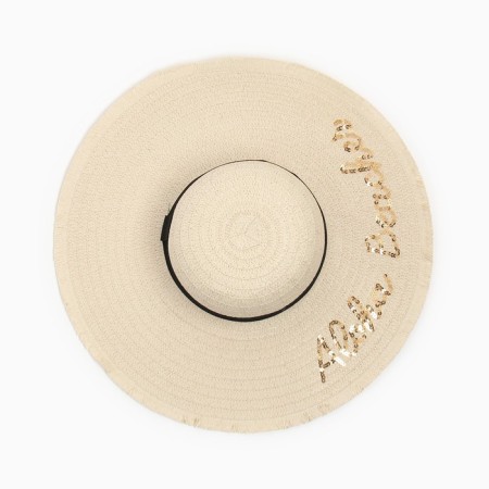 Women's hat minku beige color, rr 56-58-1