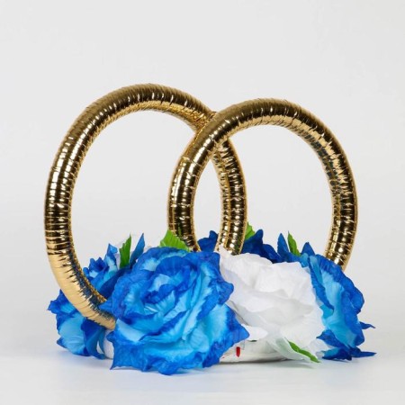 Rings on the roof "Wedding", white and blue-1
