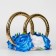 Rings on the roof "Wedding", white and blue