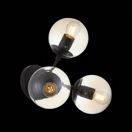 Sconces st. SL549.411.03. Stampo. 3x40 watts, E27, 33x31 cm, black color-6