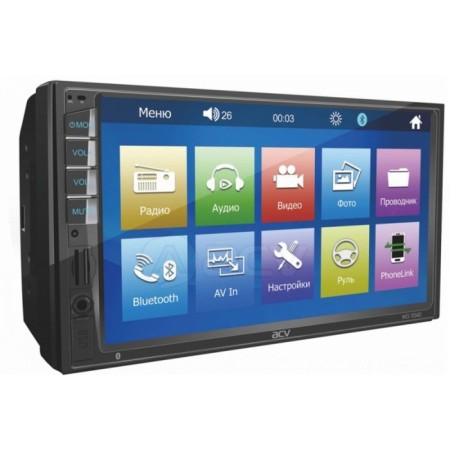 ACV 2 DIN WD-7040, 6.8 ", 50WX4, MirrorLink, Bluetooth, USB
