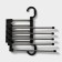 Hanger - an organizer for trousers sliding shares, 30 × 18 × 12.5 cm, 5 spokes, black color
