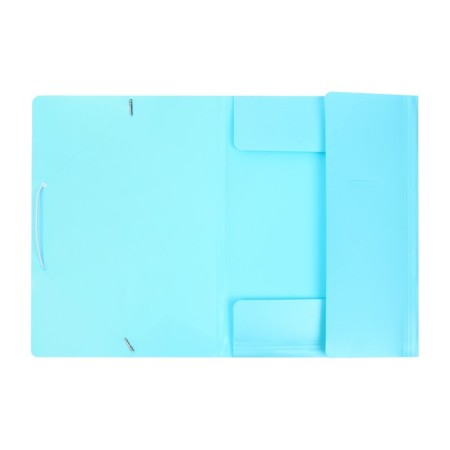 A4, 500 μm elastic band, calligrata, Pastel, spine of 20 mm, up to 150 sheets, embossing "sand", aquamarine-2