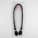 Handle for a bag, 60 × 1 cm, with sewing loops 3.5 cm, black/silver color