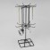 Turntable, 2 tiers of 8 hooks, 20 × 20 × 40, black color