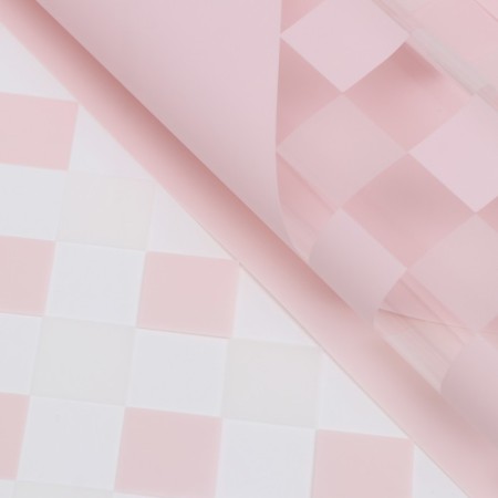 Film for decor and floristry, pink, universal, without drawing, sheet 1pcs, 58 x 58 cm-1