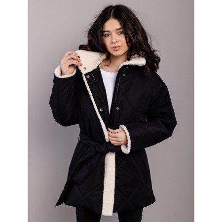 Jacket for girls, height 158 ​​cm, black color-17